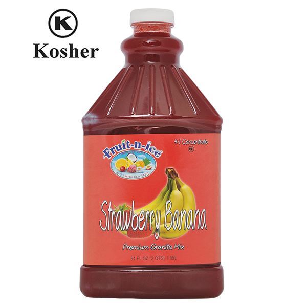 Fruit-N-Ice Granita Frozen Drink Mix Strawberry Banana 4:1 Bottle