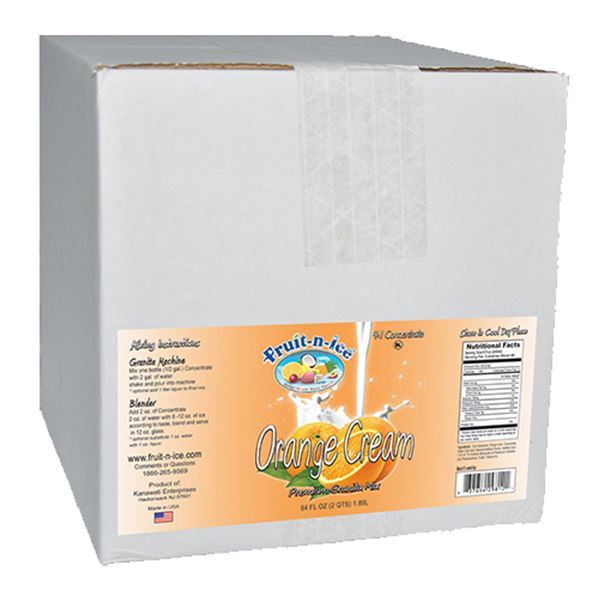 Fruit-N-Ice Granita Frozen Drink Mix Orange Cream 4:1 Case