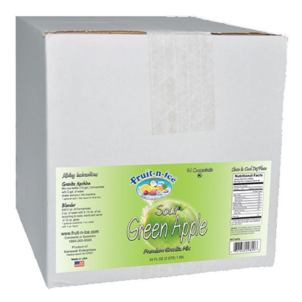 Fruit-N-Ice Granita Frozen Drink Mix Sour Green Apple 4:1 Case