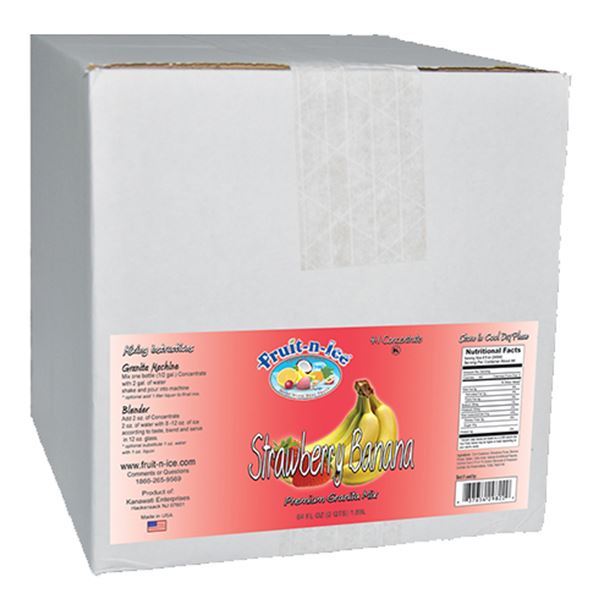 Fruit-N-Ice Granita Frozen Drink Mix Strawberry Banana 4:1 Case