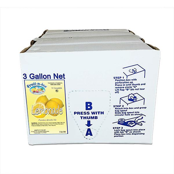 Fruit-N-Ice Granita Frozen Drink Mix Lemonade 4:1 Bag in a Box