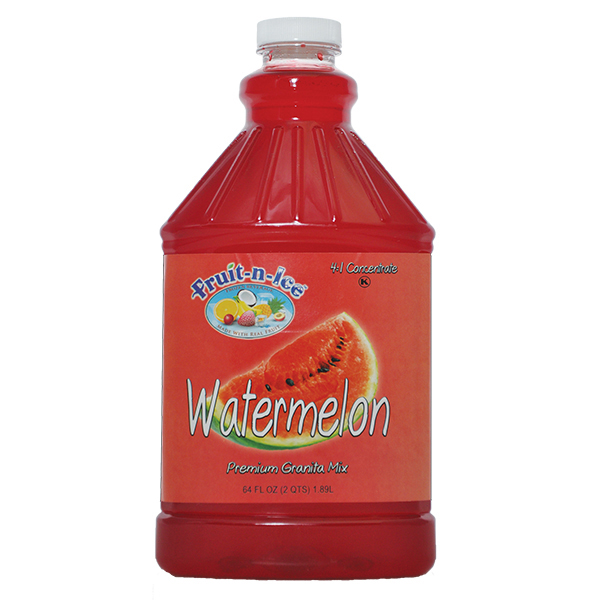 Fruit-N-Ice Granita Frozen Drink Mix Watermelon 4:1 Bottle